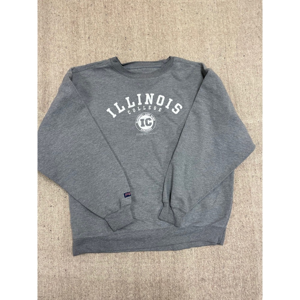 Vintage Illinois College Sweatshirt Men Large Grey 1990s JanSport